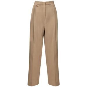 NEW The Frankie Shop Pernille Boy Pants Trouser XS Brown Pleated High Rise Twill